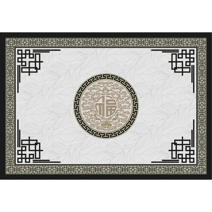 BowLift | Retro Living Room Carpet Multicolor Plant Pattern Area Rug Cotton Blend Non-Slip Backing Pet-Friendly Indoor Rug