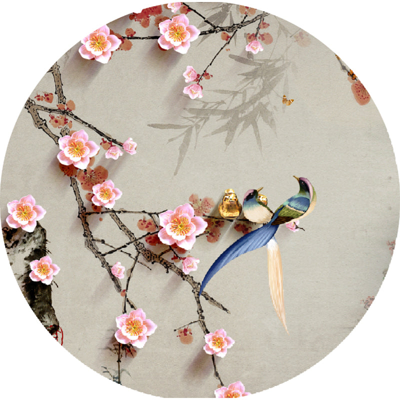 BowLift | Oriental Living Room Rug Multicolored Floral Printed Indoor Mat Polypropylene Non-Slip Washable Easy Care Mat