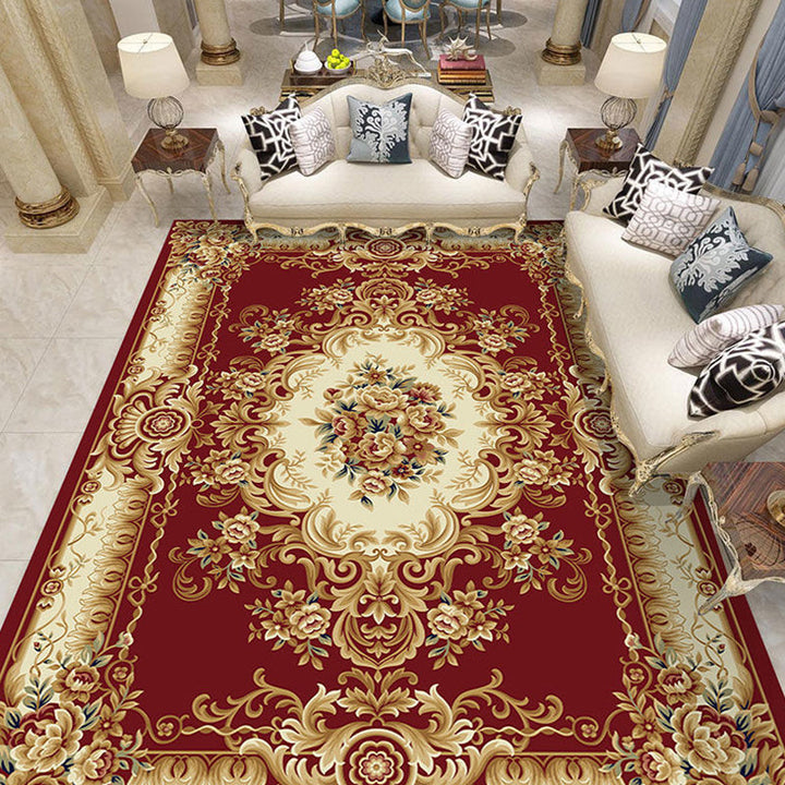 BowLift | Nostalgia Living Room Rug Multi Color Flower Print Area Rug Synthetic Non-Slip Backing Easy Care Indoor Rug
