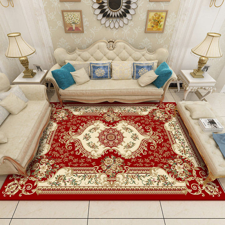 BowLift | Nostalgia Living Room Rug Multi Color Flower Print Area Rug Synthetic Non-Slip Backing Easy Care Indoor Rug