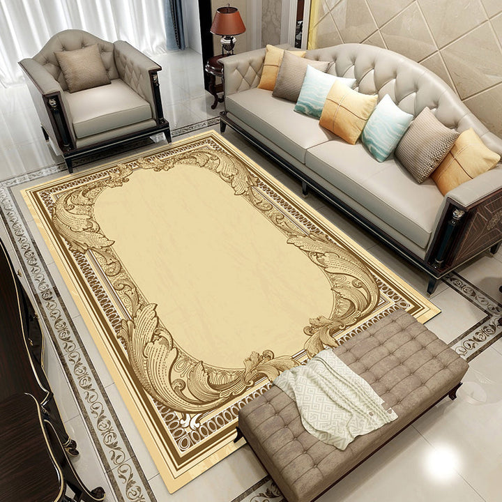 BowLift | Colorful geometric printed carpet made of polyester Retro indoor rug with non-slip backing, stain-resistant carpet for the living room
