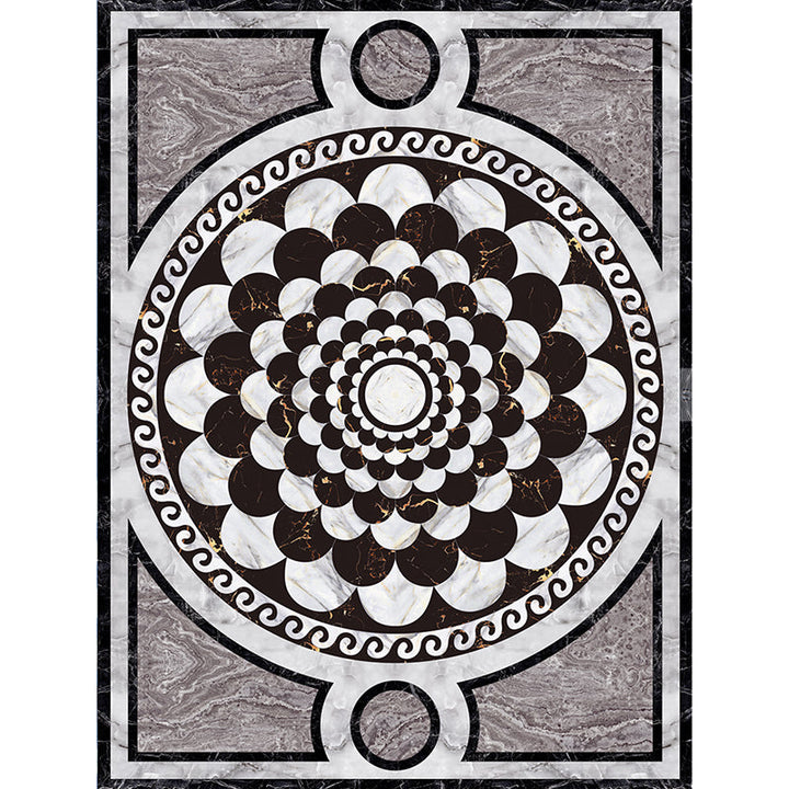 BowLift | Formal Living Room Rug Multicolor Geometric Pattern Area Rug Leather Non-Slip Backing Pet Friendly Easy Care Rug
