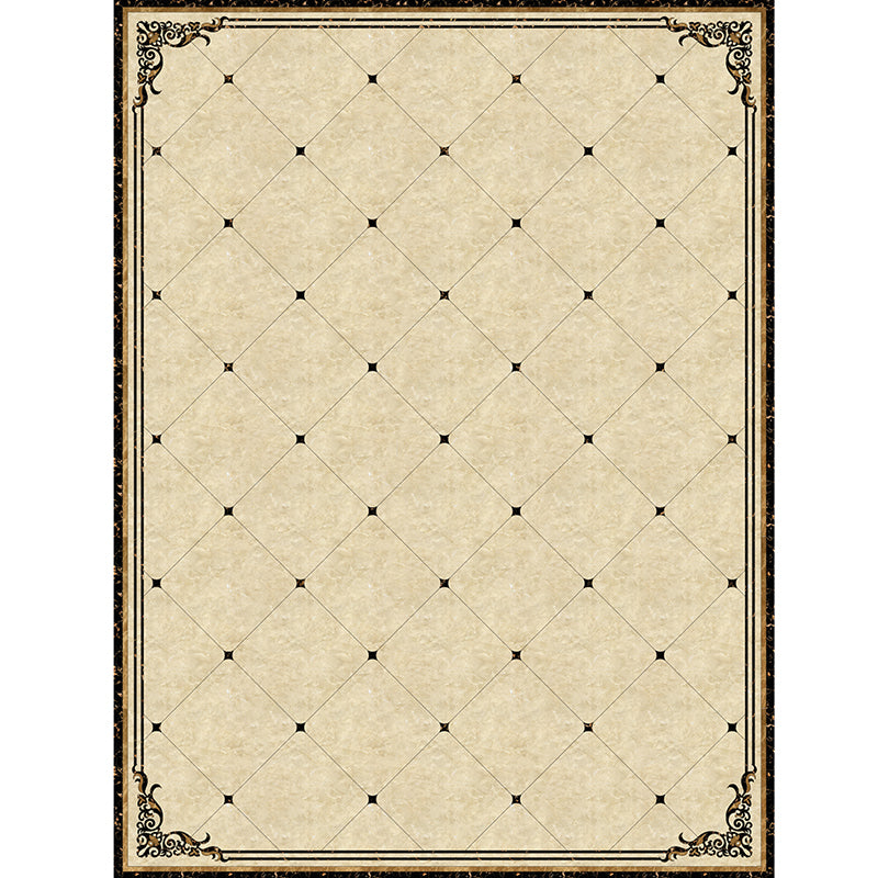 BowLift | Formal Living Room Rug Multicolor Geometric Pattern Area Rug Leather Non-Slip Backing Pet Friendly Easy Care Rug