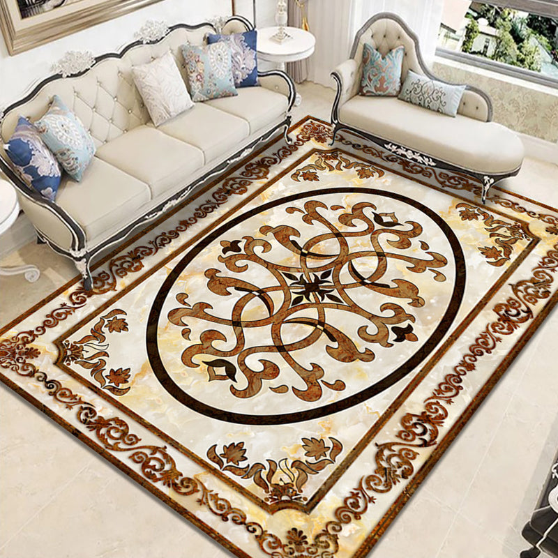 BowLift | Nostalgia Geometric Printed Rug Multicolored Polyester Indoor Rug Non-Slip Backing Pet-Friendly Rug for Living Room