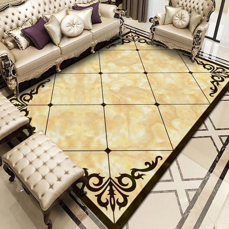 BowLift | Nostalgia Geometric Printed Rug Multicolored Polyester Indoor Rug Non-Slip Backing Pet-Friendly Rug for Living Room