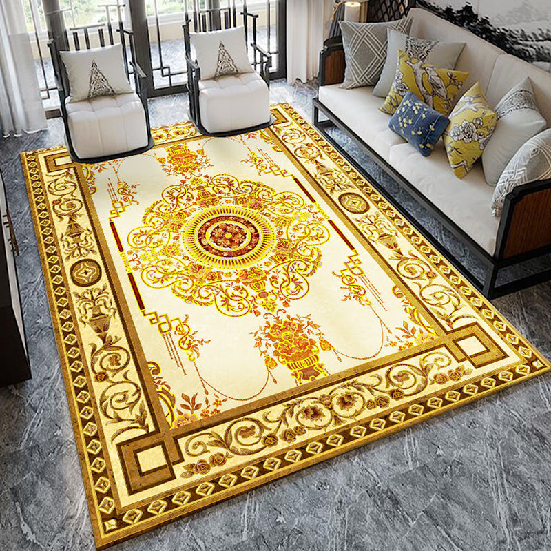 BowLift | Formal Living Room Carpet Multicolored Plant Print Carpet for Indoors Polypropylene Non-Slip Back Pet-Friendly Carpet