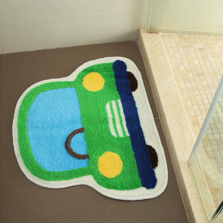 BowLift | Creative Children’s Room Rug Multicolored 3D Pressed Indoor Rug Cotton Blend Non-Slip Pet Friendly Area Rug