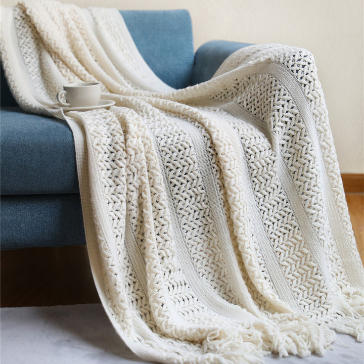 Textured Knit Throw Blanket