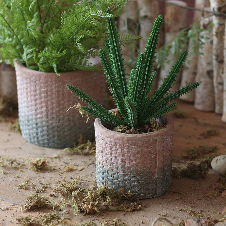 Decorative flower pot with woven design Bowlift