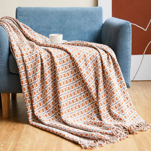 Houndstooth Pattern Cozy Throw Blanket