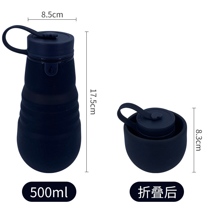 Ladies Foldable Silicone Drinking Bottle with Secure Closure Bowlift