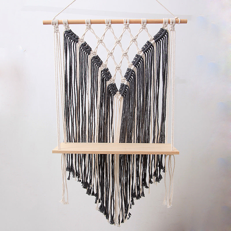 Wall-Mounted Macramé Shelf Bowlift
