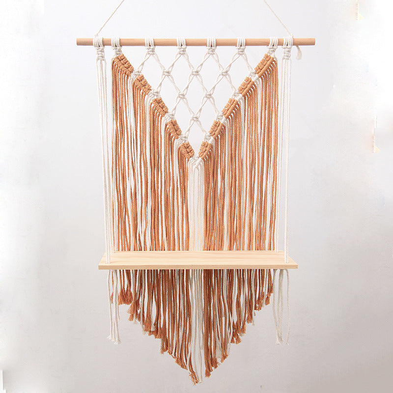 Wall-Mounted Macramé Shelf Bowlift