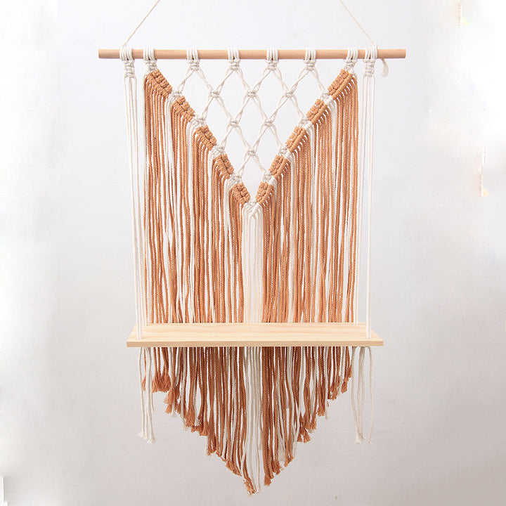 Wall-Mounted Macramé Shelf Bowlift