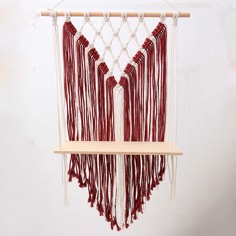 Wall-Mounted Macramé Shelf Bowlift