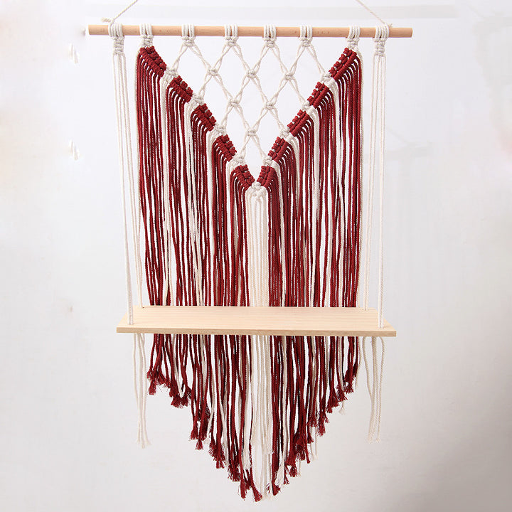 Wall-Mounted Macramé Shelf Bowlift