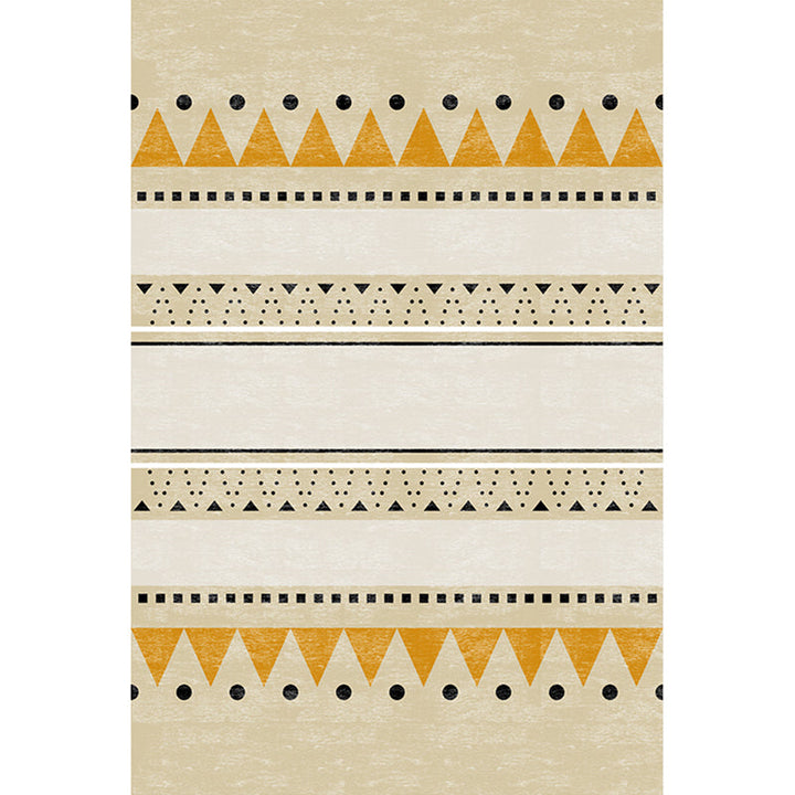 BowLift | Casual Geometric Pattern Rug Multicolored Synthetic Indoor Rug Non-Slip Back Machine Washable Area Rug for Living Room