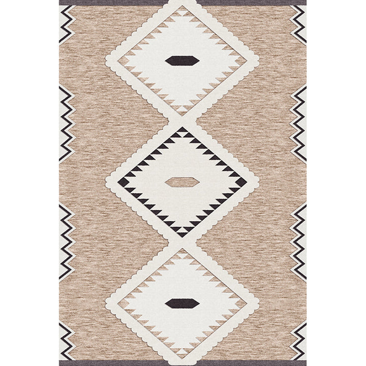 BowLift | Casual Geometric Pattern Rug Multicolored Synthetic Indoor Rug Non-Slip Back Machine Washable Area Rug for Living Room