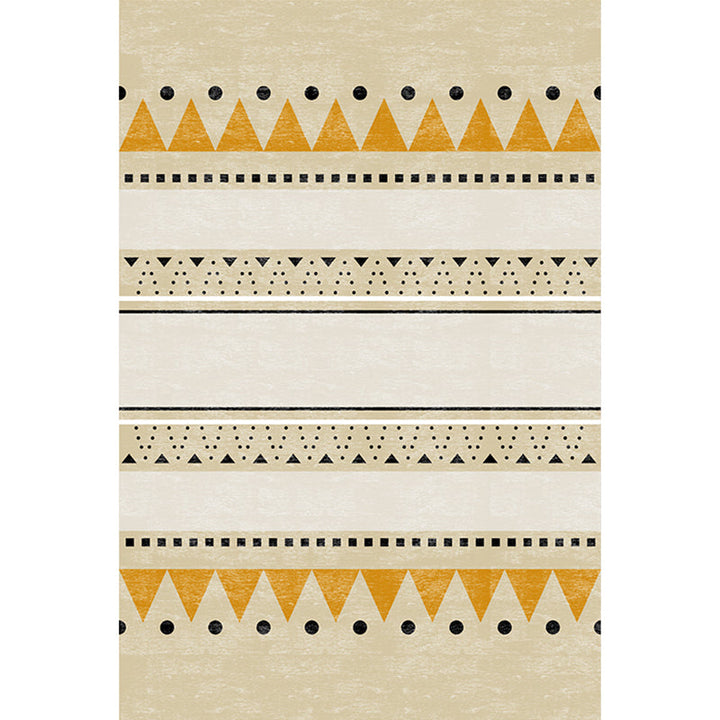 BowLift | Casual Geometric Pattern Rug Multicolored Synthetic Indoor Rug Non-Slip Back Machine Washable Area Rug for Living Room
