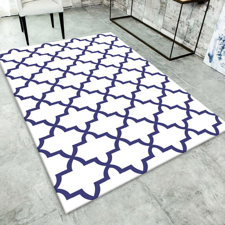 BowLift | Simple living room carpet Multifunctional colored geometric pattern Indoor carpet Non-slip backing Pet friendly rug