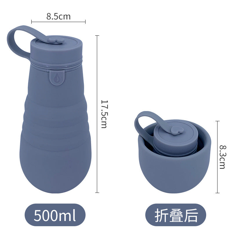 Ladies Foldable Silicone Drinking Bottle with Secure Closure Bowlift