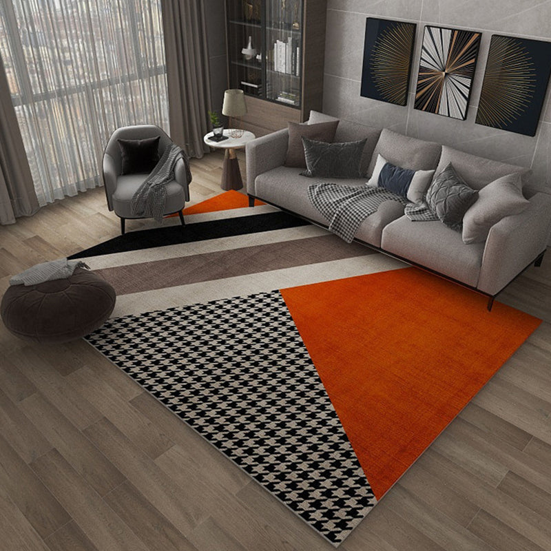 BowLift | Formal Geometric Print Rug Multicolored Polypropylene Indoor Rug Pet-Friendly Machine Washable Rug for the Living Room