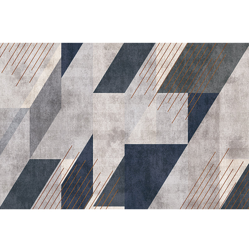 Scandinavian geometric patterned rug Multicolored polypropylene rug Non-slip backing Easy care Washable Indoor rug for the living room | Bowlift