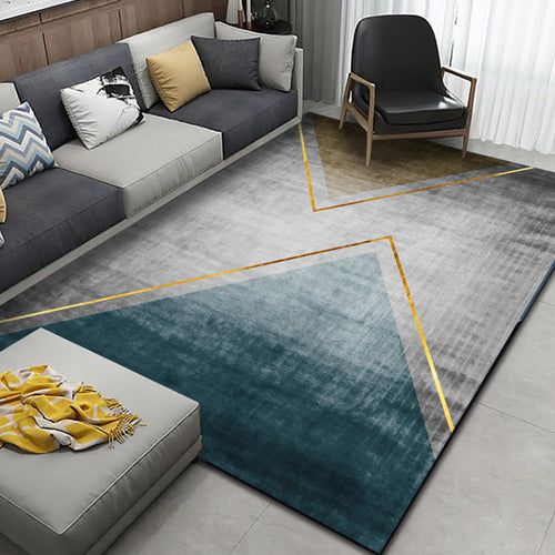BowLift | Northern European Living Room Rug Multicolored Geometric Print Indoor Carpet Synthetic Non-Slip Backing Pet-Friendly Rug