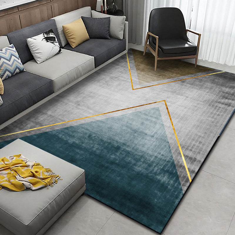 BowLift | Northern European Living Room Rug Multicolored Geometric Print Indoor Carpet Synthetic Non-Slip Backing Pet-Friendly Rug