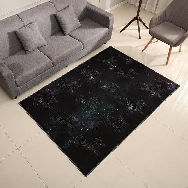 BowLift | New Living Room Rug Multicolor Geometric Print Area Rug Polyester Non-Slip Backing Easy Care Indoor Rug