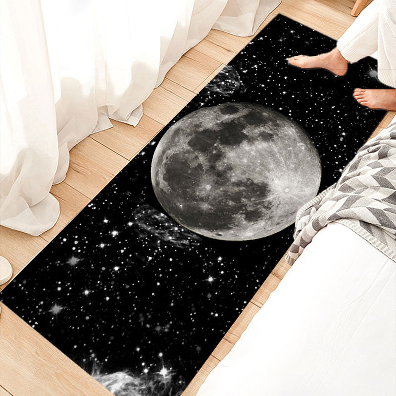 BowLift | Relaxing Bedroom Rug Multicolored Geometric Print Indoor Rug Polyester Non-Slip Back Washable Area Rug