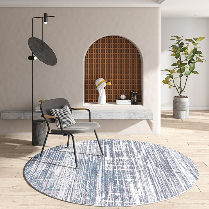 BowLift | Industrial Living Room Rug Multi Color Abstract Printed Indoor Carpet Polyester Non-Slip Back Easy Care Area Rug