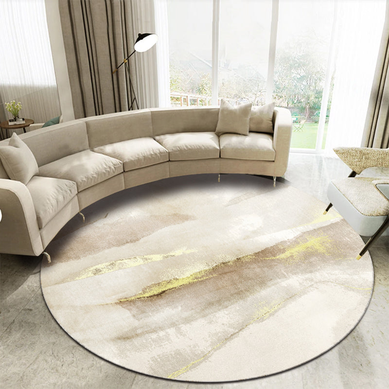 BowLift | Casual Living Room Rug Multi-Colored Abstract Printed Indoor Rug Polyester Pet-Friendly Stain-Resistant Rug