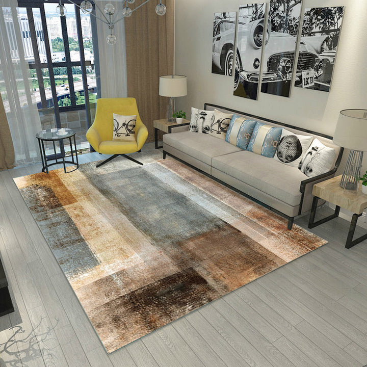 BowLift | Steampunk Living Room Rug Multicolor Abstract Print Indoor Rug Polyester Non-slip Pet-friendly Rug