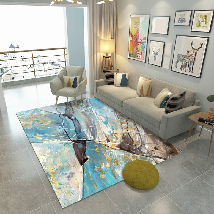 BowLift | Steampunk Living Room Rug Multicolor Abstract Print Indoor Rug Polyester Non-slip Pet-friendly Rug