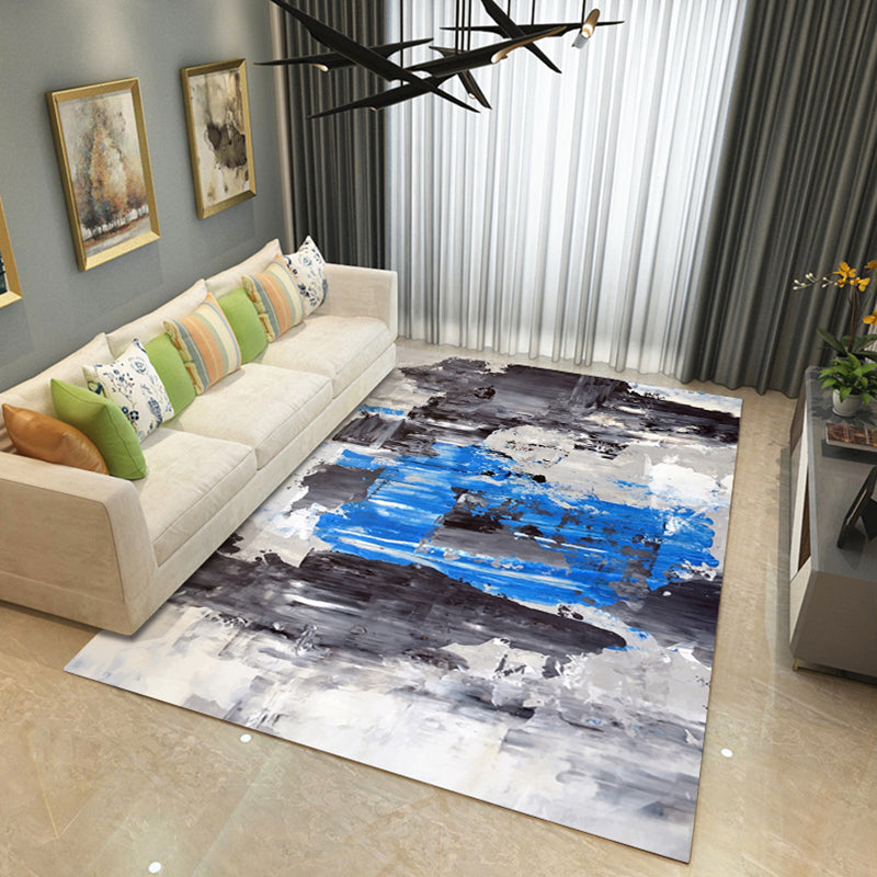 BowLift | Steampunk Living Room Rug Multicolor Abstract Print Indoor Rug Polyester Non-slip Pet-friendly Rug