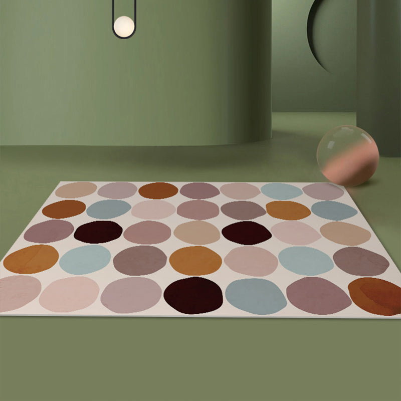 BowLift | Relaxing Color Block Rug Multicolor PVC Indoor Rug Non-Slip Back Stain-Resistant Area Rug for Room