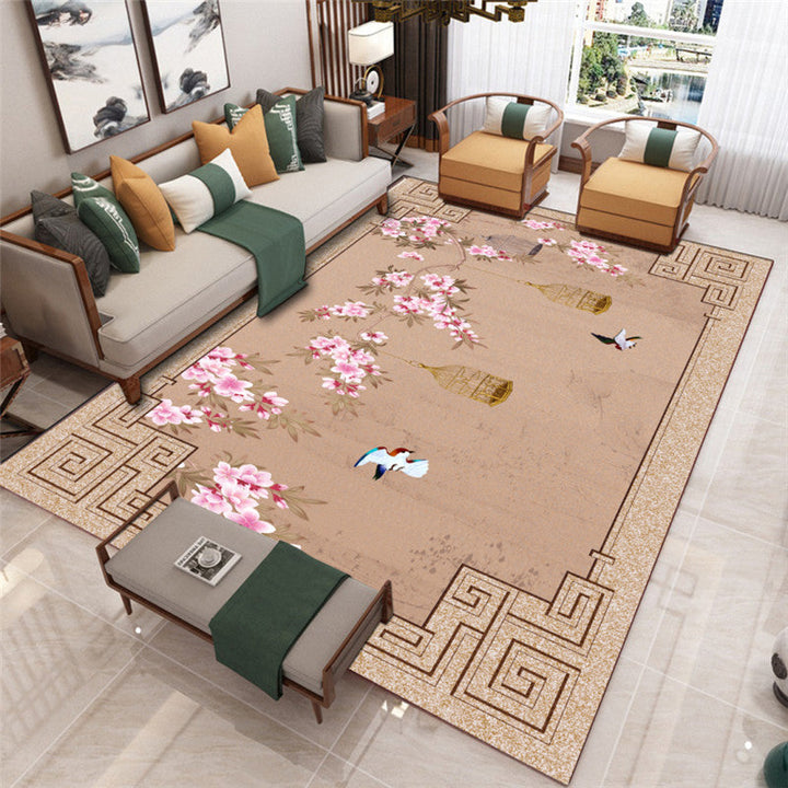 BowLift | Modern Living Room Carpet Multicolor Flower Print Indoor Rug Polypropylene Pet-Friendly Washable Rug