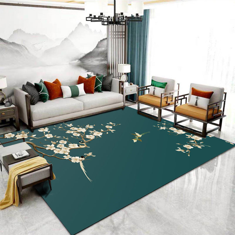 BowLift | Formal Living Room Rug Multicolored Patterned Indoor Rug Polyester Non-Slip Back Washable Rug