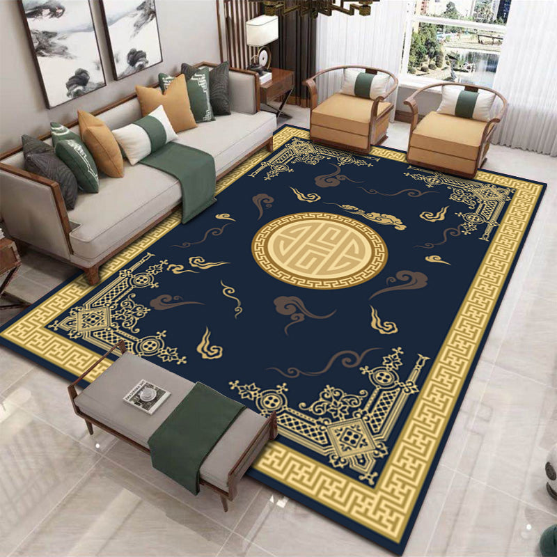 BowLift | Formal Living Room Rug Multicolored Patterned Indoor Rug Polyester Non-Slip Back Washable Rug