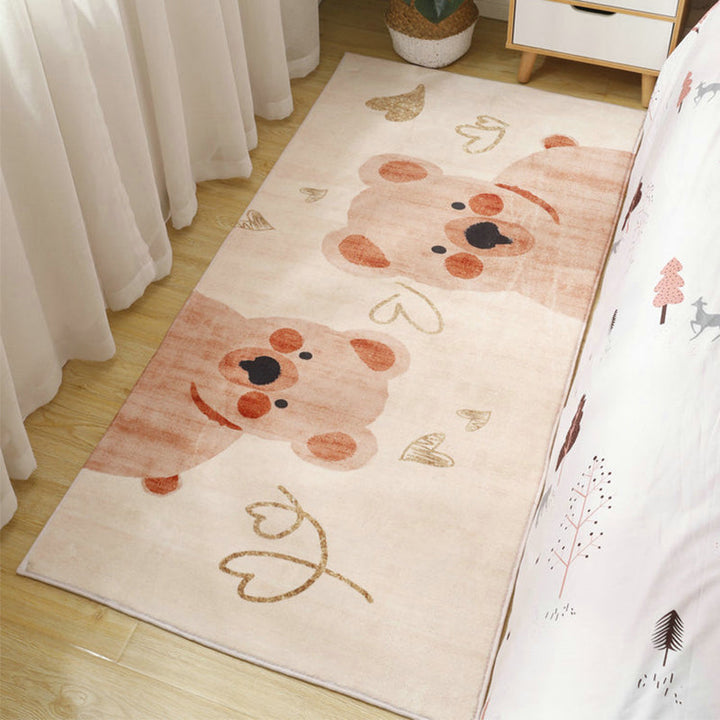 BowLift | Cute Cartoon Pattern Carpet Multicolor Polypropylene Indoor Carpet Non-Slip Easy to Care Area Rug for Kids Room