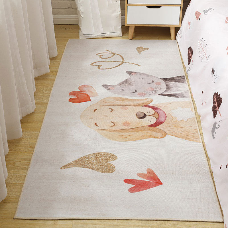 BowLift | Cute Cartoon Pattern Carpet Multicolor Polypropylene Indoor Carpet Non-Slip Easy to Care Area Rug for Kids Room