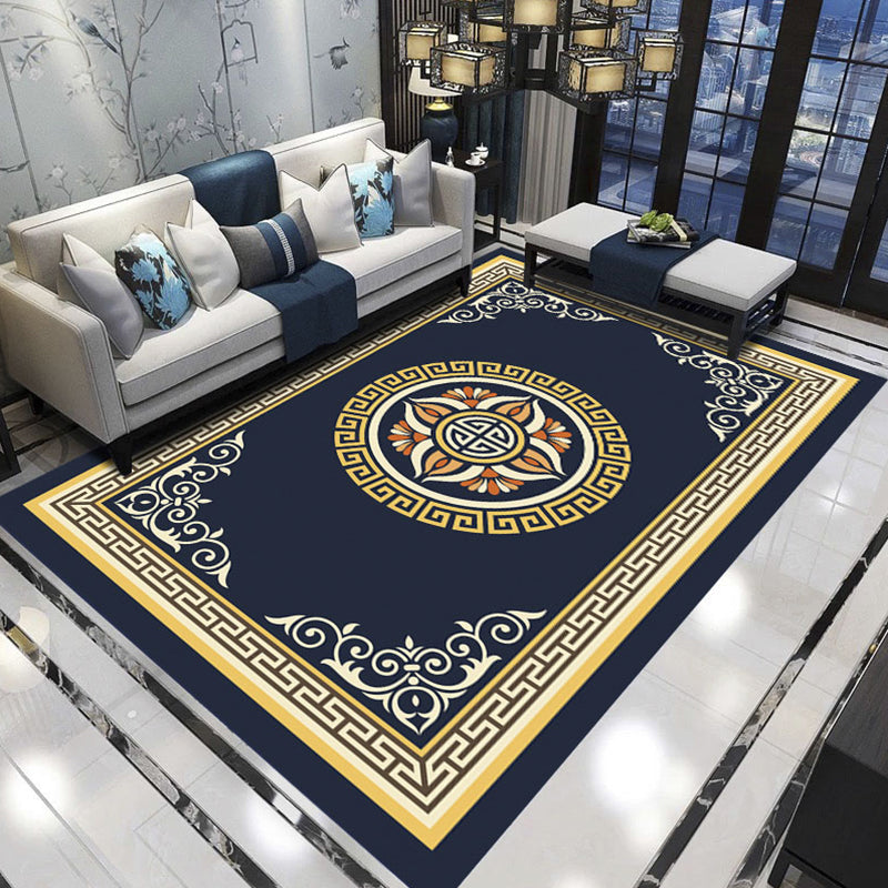 BowLift | Relaxing Living Room Carpet Multicolored Floral Pattern Carpet Synthetic Non-Slip Pet-Friendly Easy-Care Carpet