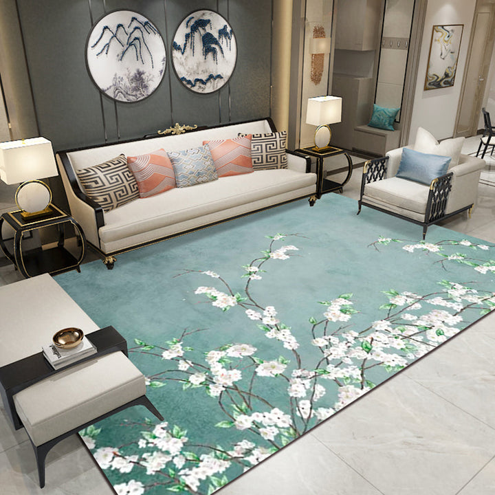 BowLift | Relaxing Living Room Carpet Multicolored Floral Pattern Carpet Synthetic Non-Slip Pet-Friendly Easy-Care Carpet