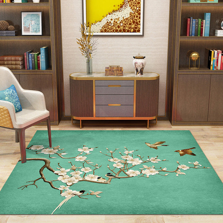 BowLift | Multi-Color Pattern Rug Polypropylene Asia Indoor Rug Non-Slip Back Stain-Resistant Area Rug for Living Room