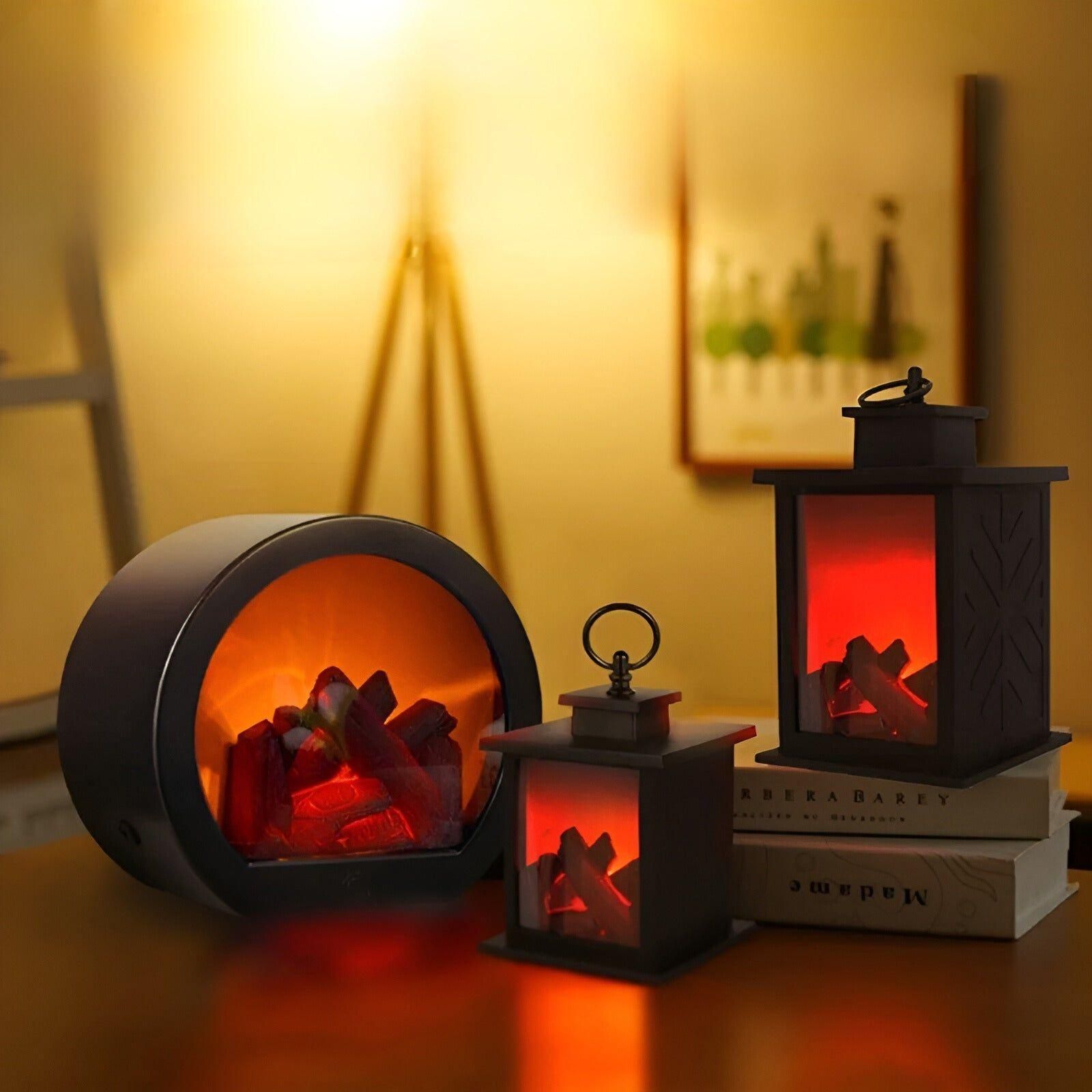 BowLift | RadiantFlame LED Lantern – Realistic Flame Table Lamp for Cosy Ambient Lighting