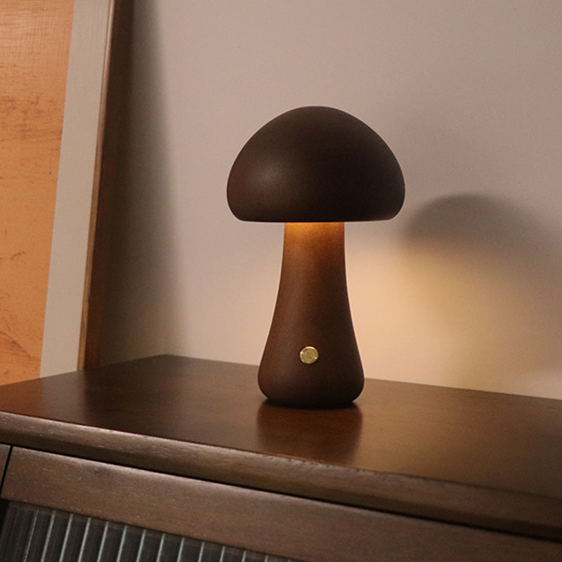 BowLift | Mushroomlight - Wireless Wooden Mushroom LED Night Light