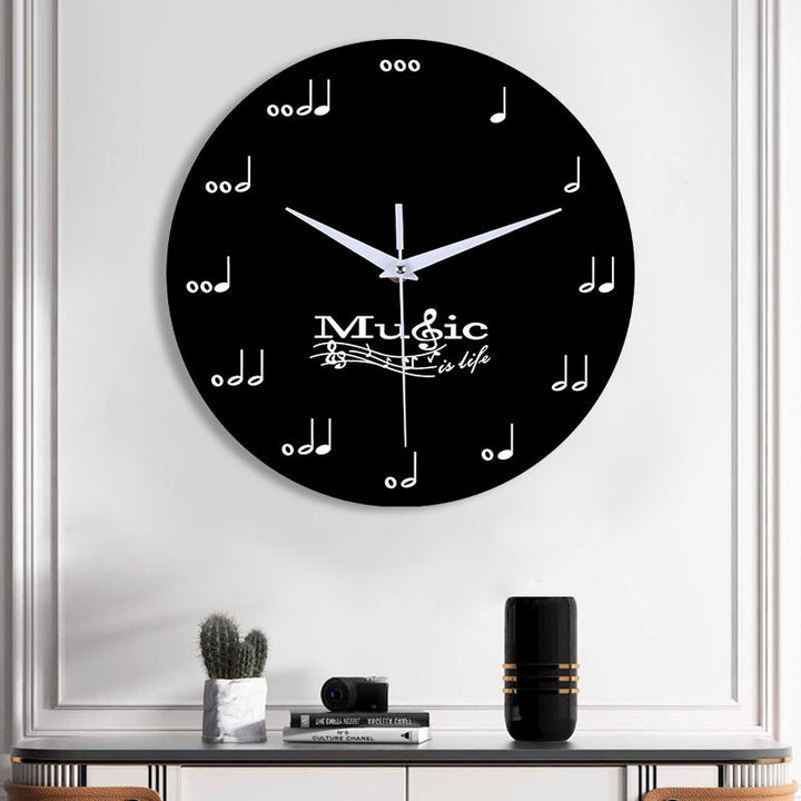 BowLift | Music notes wall decoration quiet round clock