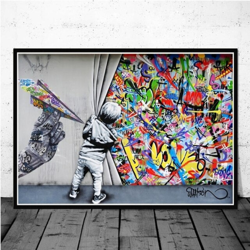 Street Art Pop Graffiti - Canvas Wall Art Painting | Bowlift