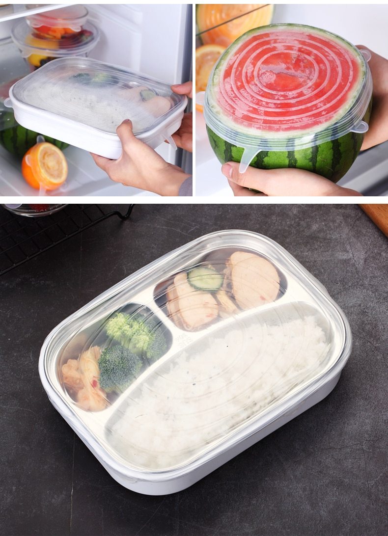 EcoLid - 6 Silicone Reusable Stretch Covers | Bowlift